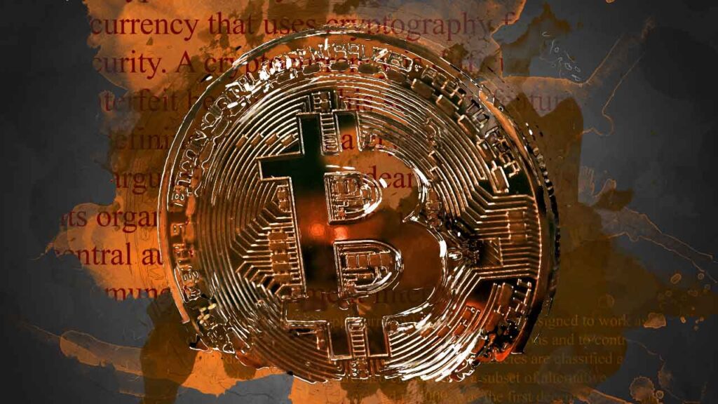 Pildil on bitcoin, mis illustreerib teemat
